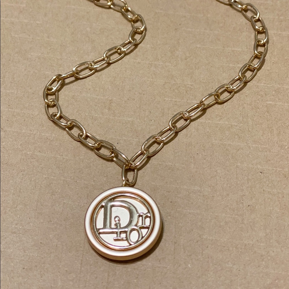 Handmade Repurposed Dior Button Necklace